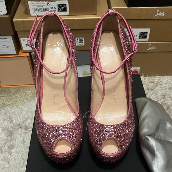 Giuseppe Zanotti Glitter Barbie Pink 39